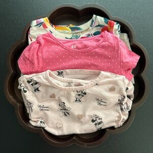 Toddler Girls 3T Clothing ~ Mixed Brands Shirts & Leggings ~ 3 Sets 6 Pieces